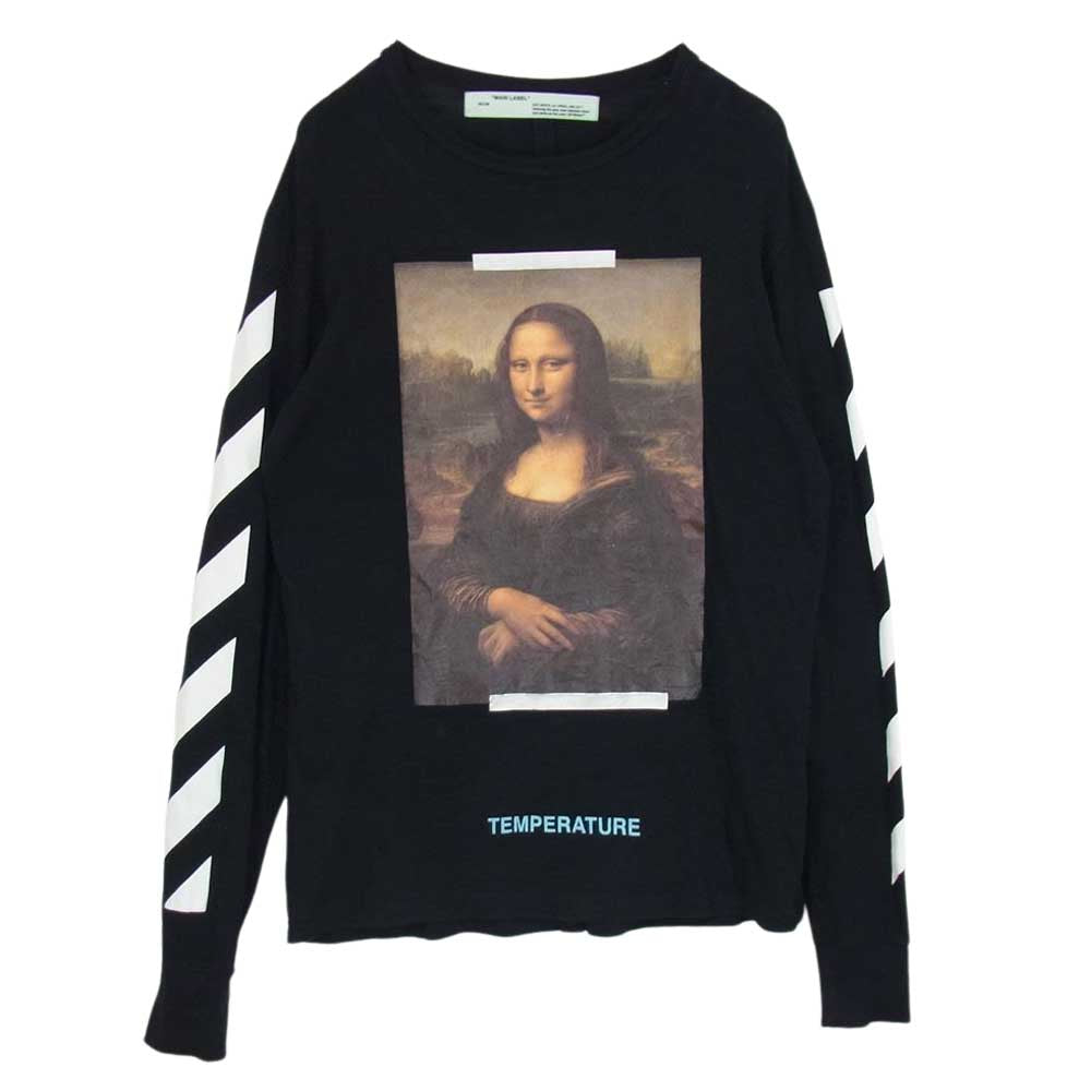 OFF-WHITE オフホワイト 18SS omab001s18001012  DIAG MONALISA L/S TEE モナリザ 長袖 Tシャツ カットソー ブラック系 M【中古】