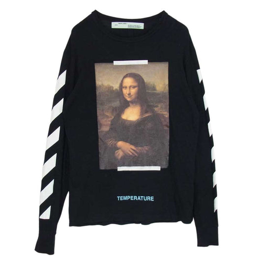 OFF-WHITE オフホワイト 18SS omab001s18001012  DIAG MONALISA L/S TEE モナリザ 長袖 Tシャツ カットソー ブラック系 M【中古】