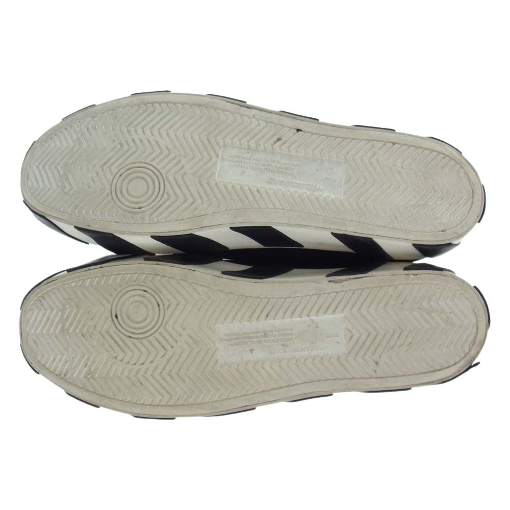 OFF-WHITE オフホワイト omia119f21fab0011001 Vulcanized Mid Top バルカナイズ ミッド スニーカー ブラック系 ホワイト系 44【中古】