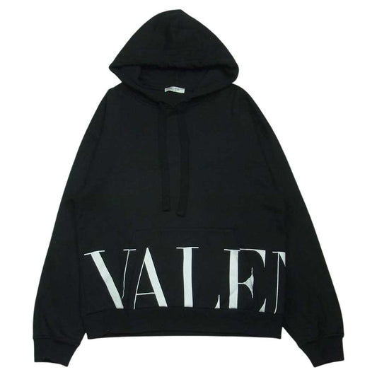 VALENTINO ヴァレンティノ 20AW uv3mf15n6m1 ロゴ プルオーバー スウェット パーカー イタリア製 ブラック系 M【中古】