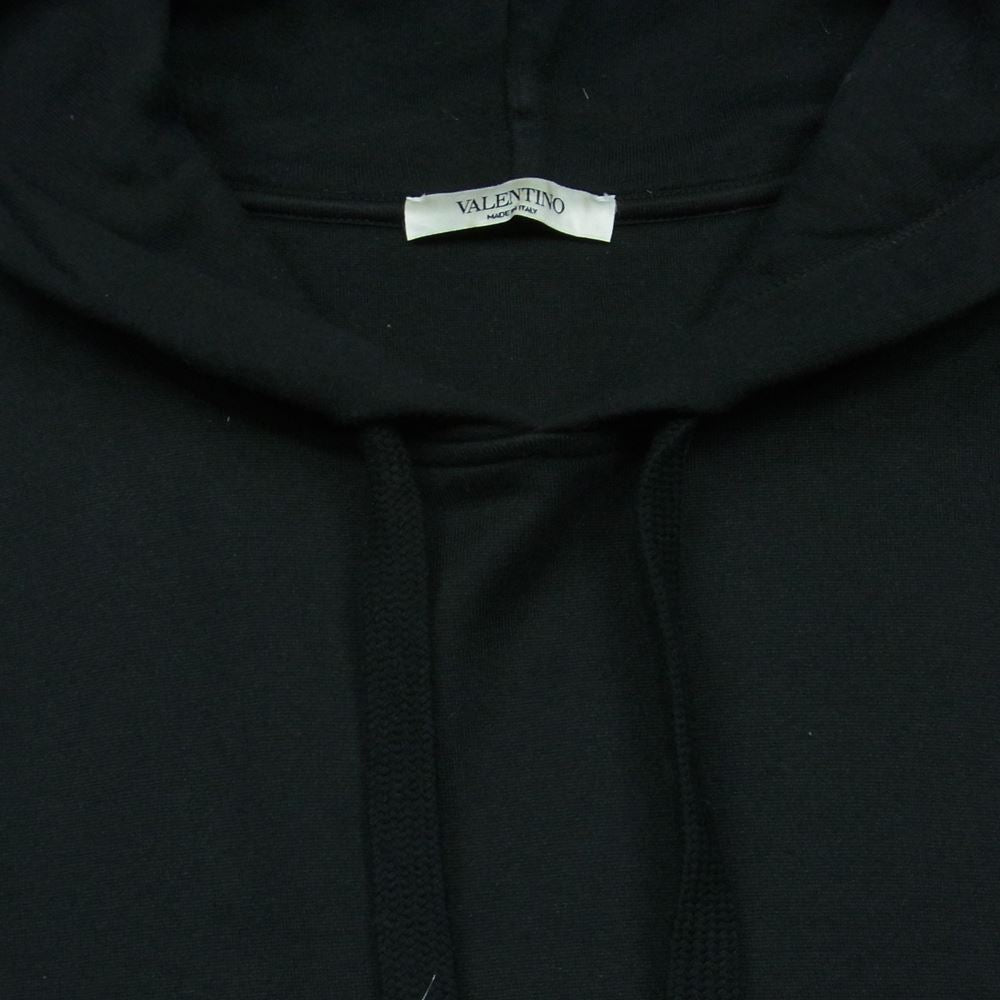VALENTINO ヴァレンティノ 20AW uv3mf15n6m1 ロゴ プルオーバー スウェット パーカー イタリア製 ブラック系 M【中古】