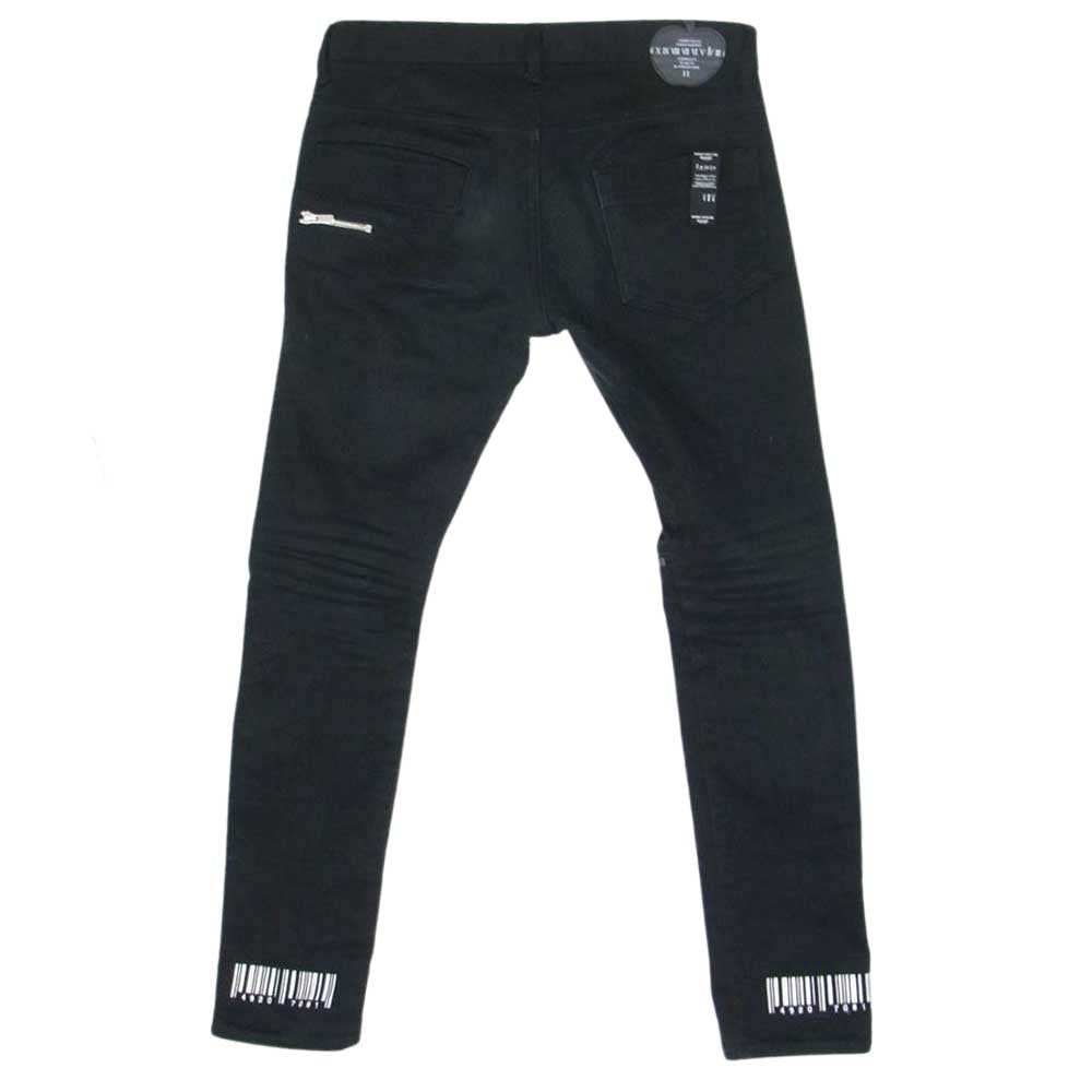 SHAREEF シャリーフ 19712017 ジップ スキニー デニム パンツ ブラック系 2【中古】