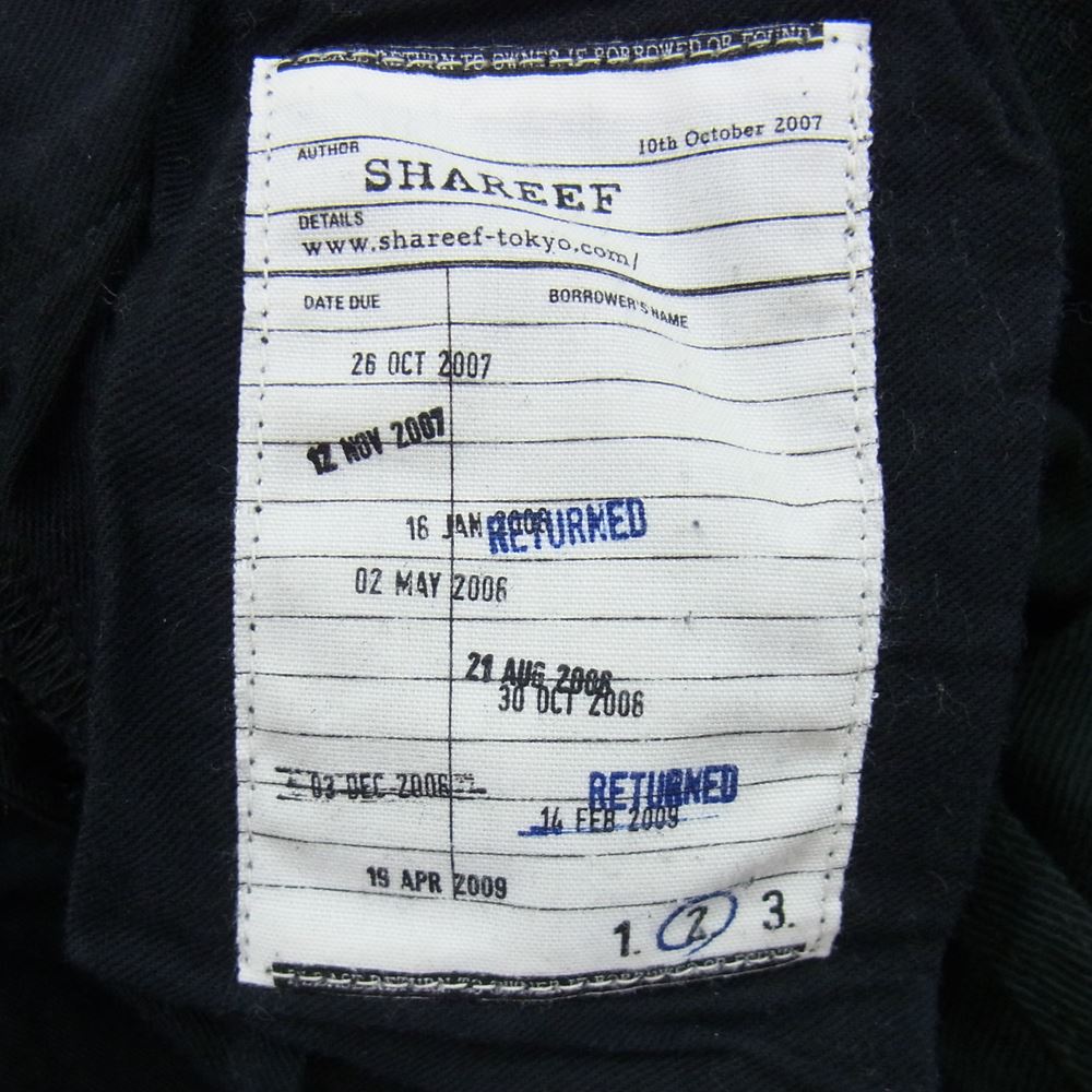 SHAREEF シャリーフ 19712017 ジップ スキニー デニム パンツ ブラック系 2【中古】