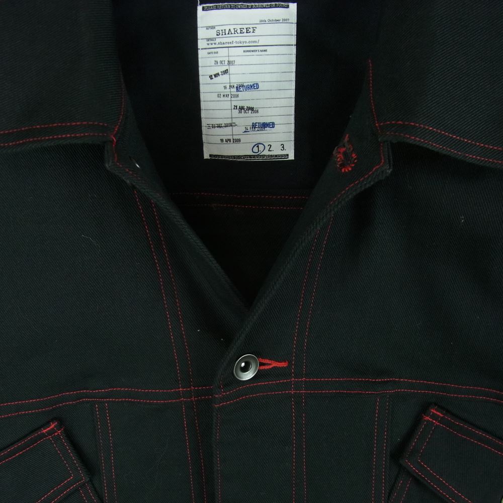 SHAREEF シャリーフ 20311006 ZIP-SLEEVE SHORT BLOUZON ジップスリーブ ショート ブルゾン ジャケット ブラック系【中古】