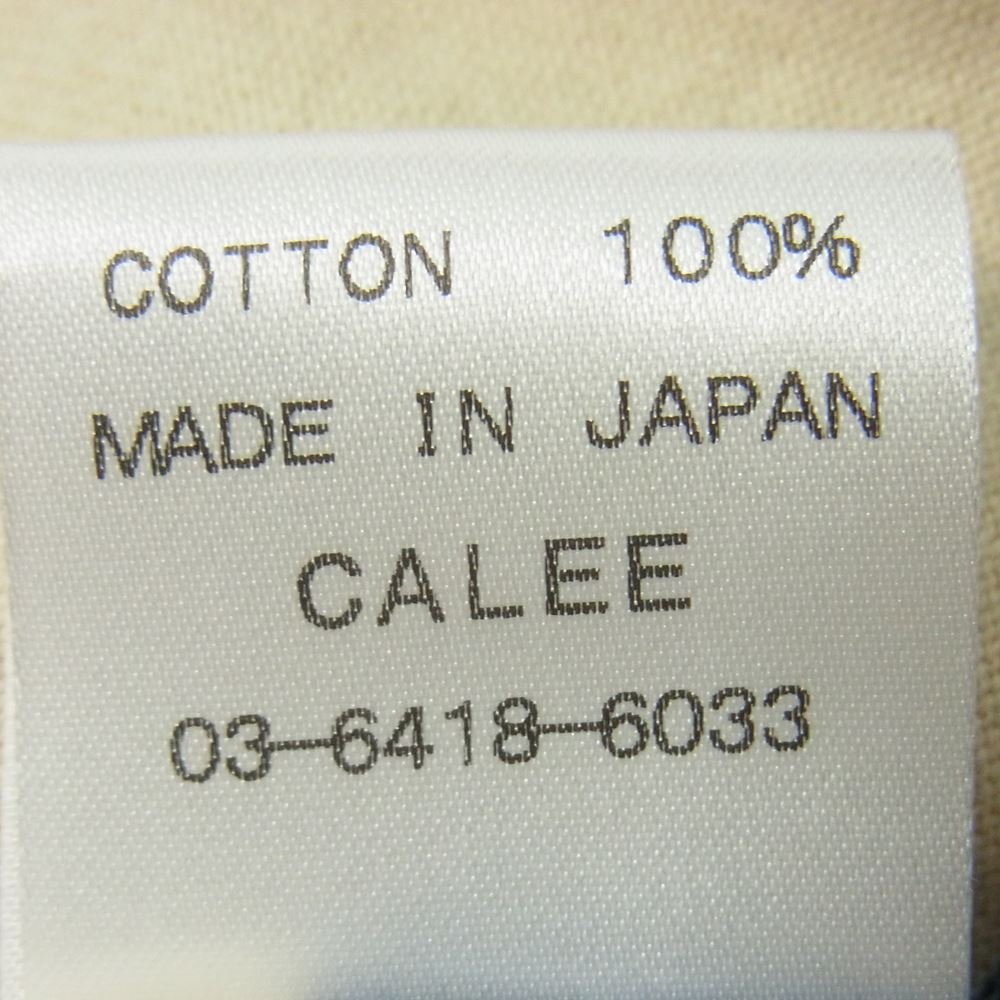 CALEE キャリー 23SS DROP SHOULDER WIDE PITCH L/S T-SHIRT ドロップ ショルダー ワイド ボーダー 長袖 Tシャツ ネイビー系 オフホワイト系 XL【中古】