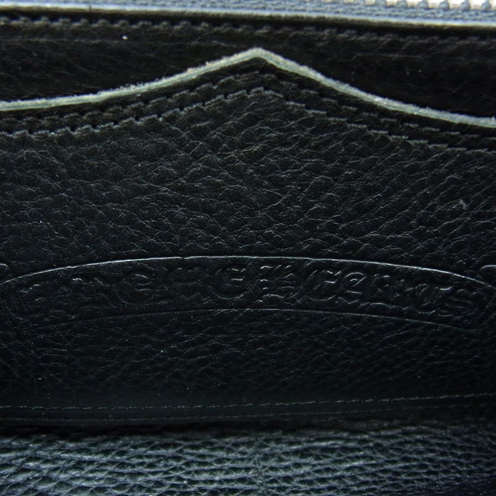 CHROME HEARTS クロムハーツ（原本無） REC F ZIP QUILTED セメタリークロス キルティング ラウンドジップ ウォレット 財布 ブラック系【中古】