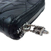 CHROME HEARTS クロムハーツ（原本無） REC F ZIP QUILTED セメタリークロス キルティング ラウンドジップ ウォレット 財布 ブラック系【中古】