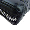 CHROME HEARTS クロムハーツ（原本無） REC F ZIP QUILTED セメタリークロス キルティング ラウンドジップ ウォレット 財布 ブラック系【中古】