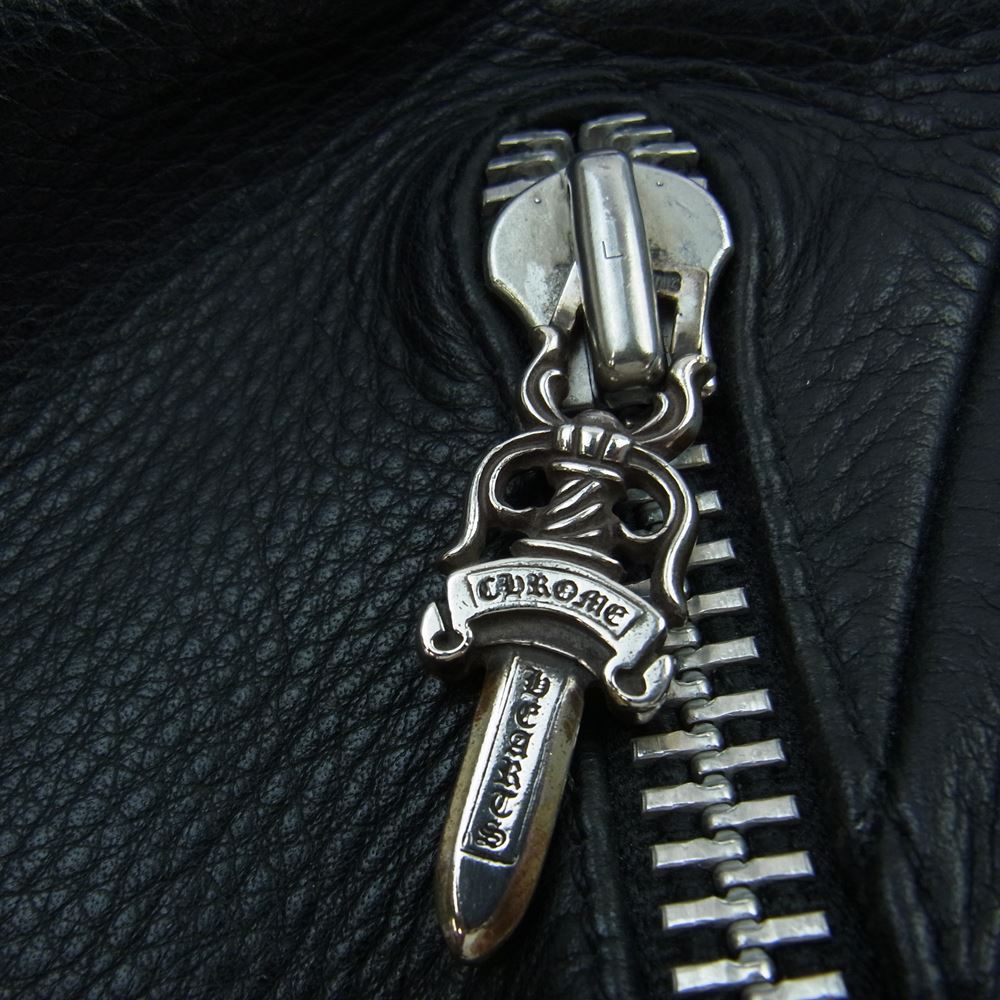 CHROME HEARTS クロムハーツ（原本無） JJ DEAN LG JJディーン レザー トート バッグ ラージ ブラック系【中古】