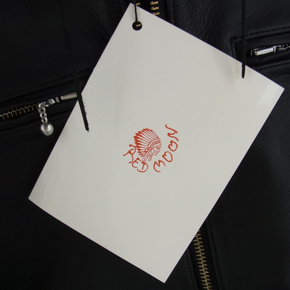 REDMOON レッドムーン NUMBER ONE LEATHERS  MADDOG 2 マッドドッグ レザー ジャケット カウレザー ブラック系 38【極上美品】【中古】