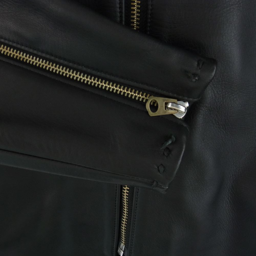 REDMOON レッドムーン NUMBER ONE LEATHERS  MADDOG 2 マッドドッグ レザー ジャケット カウレザー ブラック系 38【極上美品】【中古】