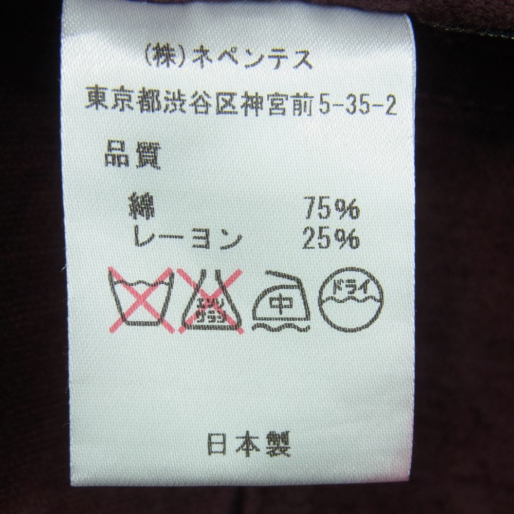 Needles ニードルス AE343 ベルベット カットオフ ショーツ ハーフ ショート パンツ ワインレッド系 L【中古】