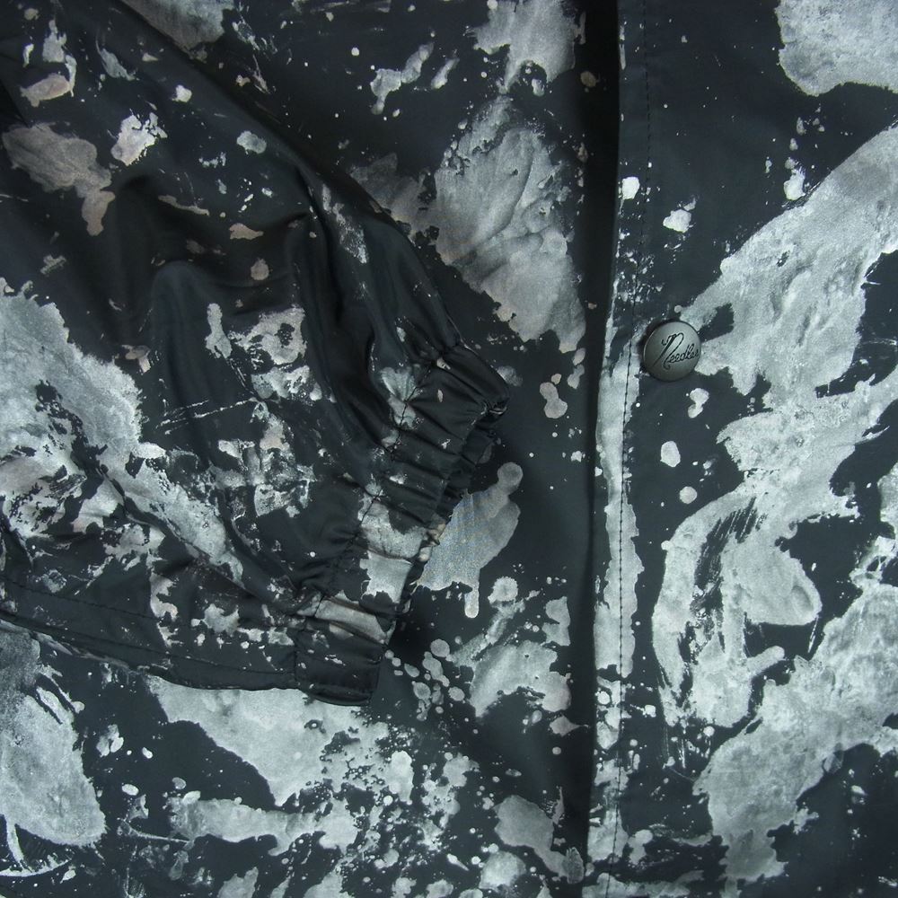 Needles ニードルス GL162 POLY TAFFETA REFLECTIVE PAINT COACH JACKET リフレクティブ ペイント コーチ ジャケット ブラック系 シルバー系 M【中古】