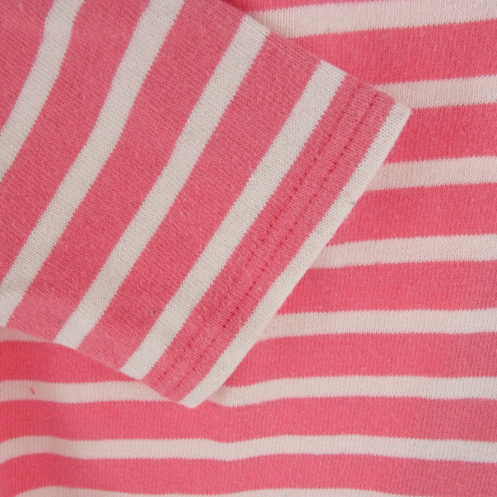 SAINT JAMES セントジェームス ボーダー バスクシャツ 長袖 Tシャツ ピンク ホワイト ピンク系 オフホワイト系 USA：36【中古】