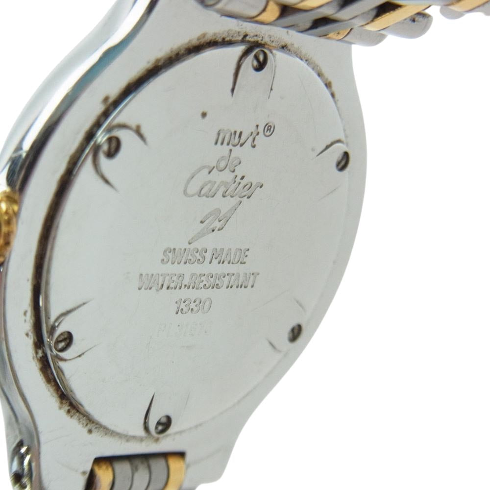 CARTIER カルティエ W10075F4 マスト21 SM クォーツ 時計 腕時計 シルバー系 ゴールド系【中古】