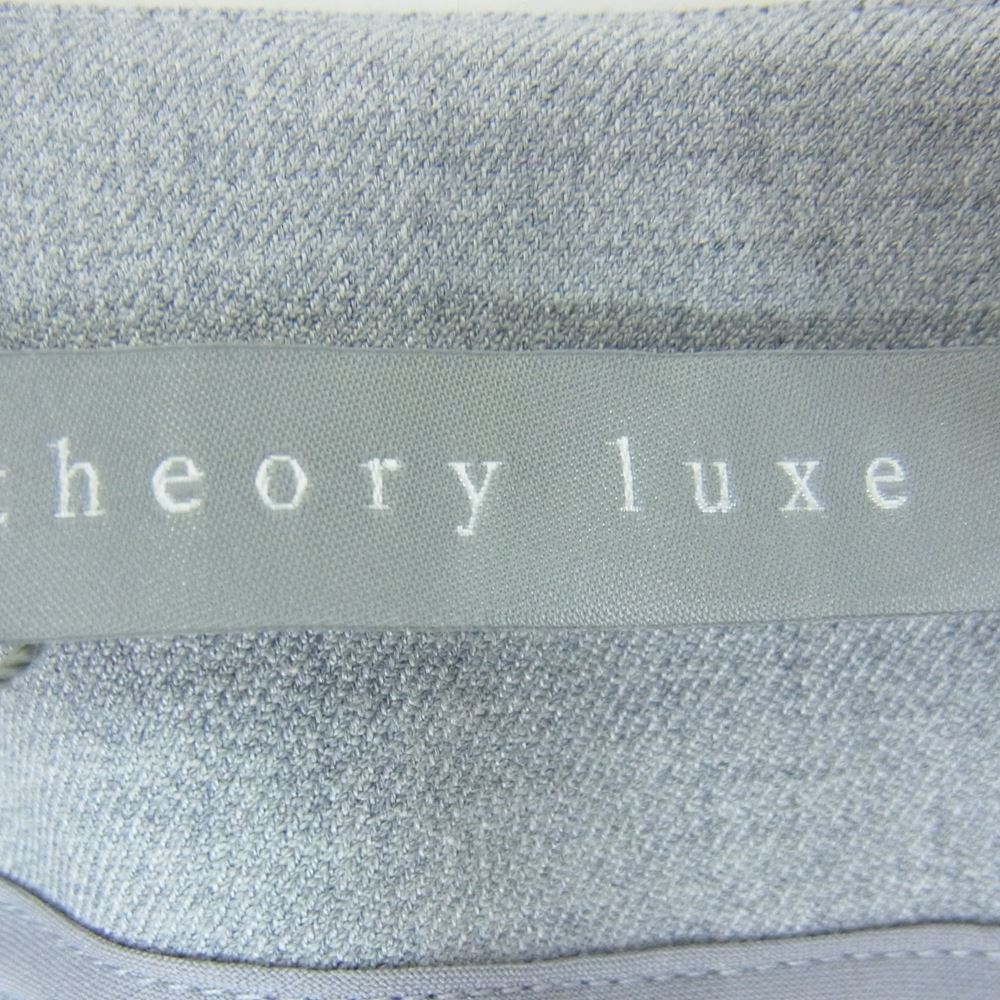 theory セオリー 03-6304110 luxe リュクス コットン ノーカラー カラーレス 1B ジャケット グレー系 38【新古品】【未使用】【中古】