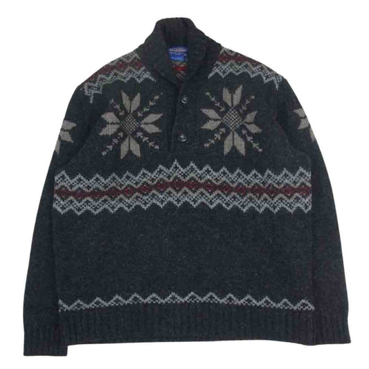 PENDLETON ペンドルトン ネイティブ柄 ウール ニット セーター  グレー系 XXL【中古】