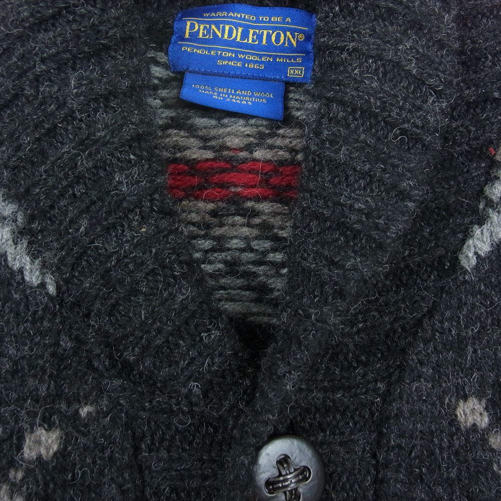 PENDLETON ペンドルトン ネイティブ柄 ウール ニット セーター  グレー系 XXL【中古】