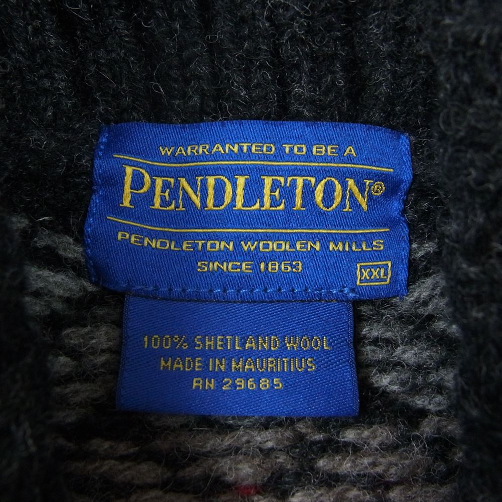 PENDLETON ペンドルトン ネイティブ柄 ウール ニット セーター  グレー系 XXL【中古】