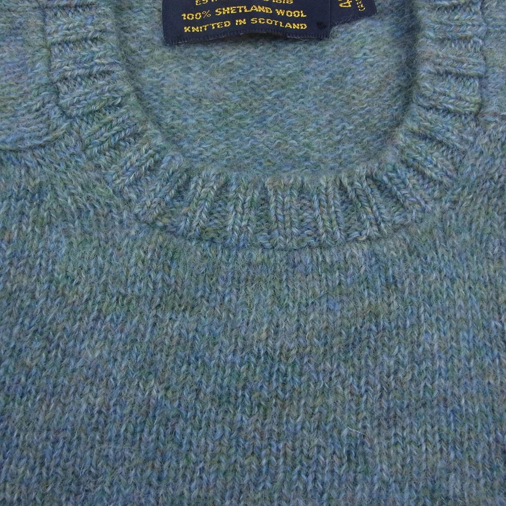 Brooks Brothers ブルックスブラザーズ スコットランド製 ウール プルオーバー ニット セーター  グリーン系 42【中古】