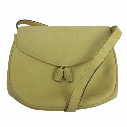 Salvatore Ferragamo サルヴァトーレフェラガモ BA212249 フリンジ ポシェット ショルダー バッグ  イエロー系【中古】
