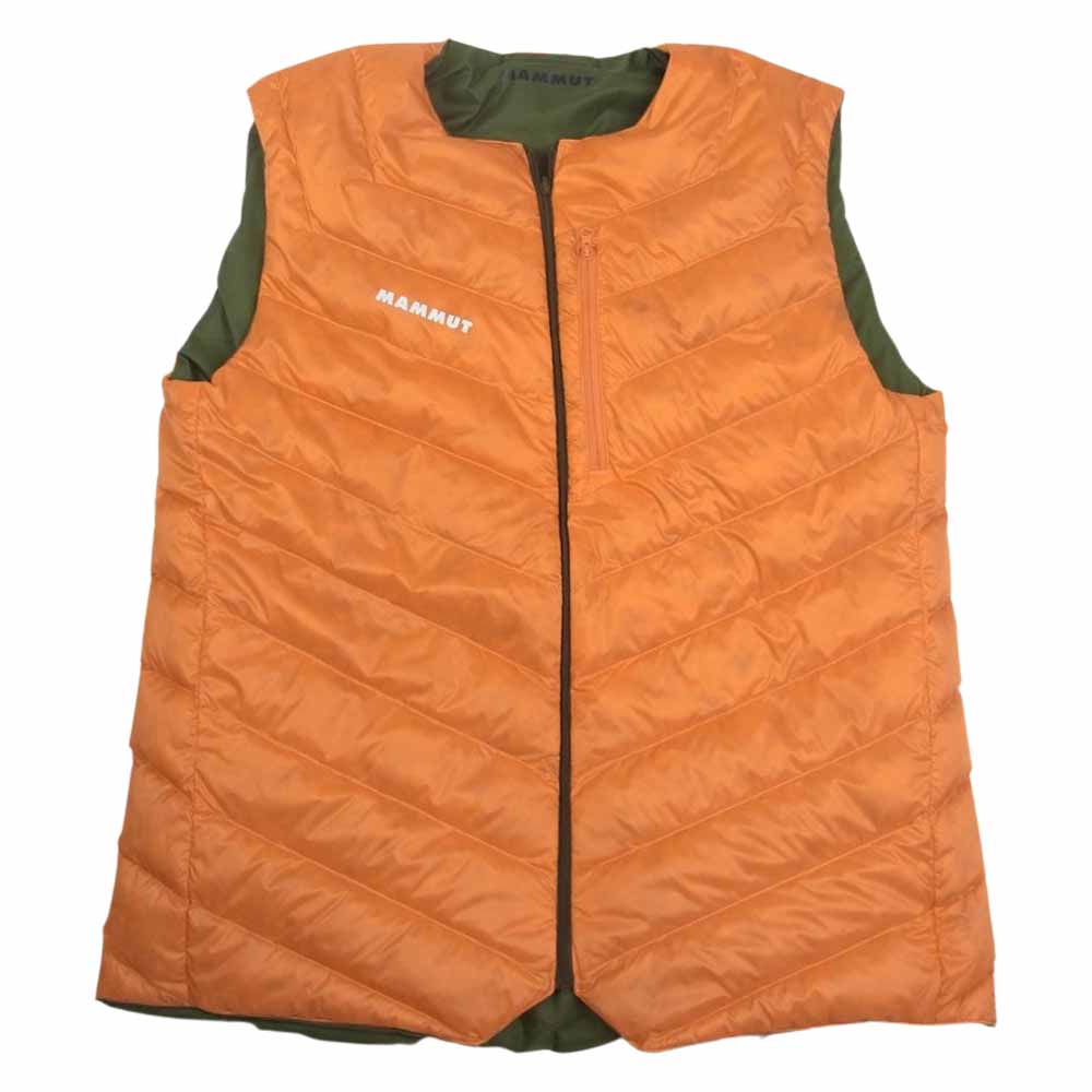 Mammut マムート 1013-02251 SEON IN VEST セオンイン ベスト リバーシブル ジップアップベスト オレンジ系 カーキ系 XL【中古】