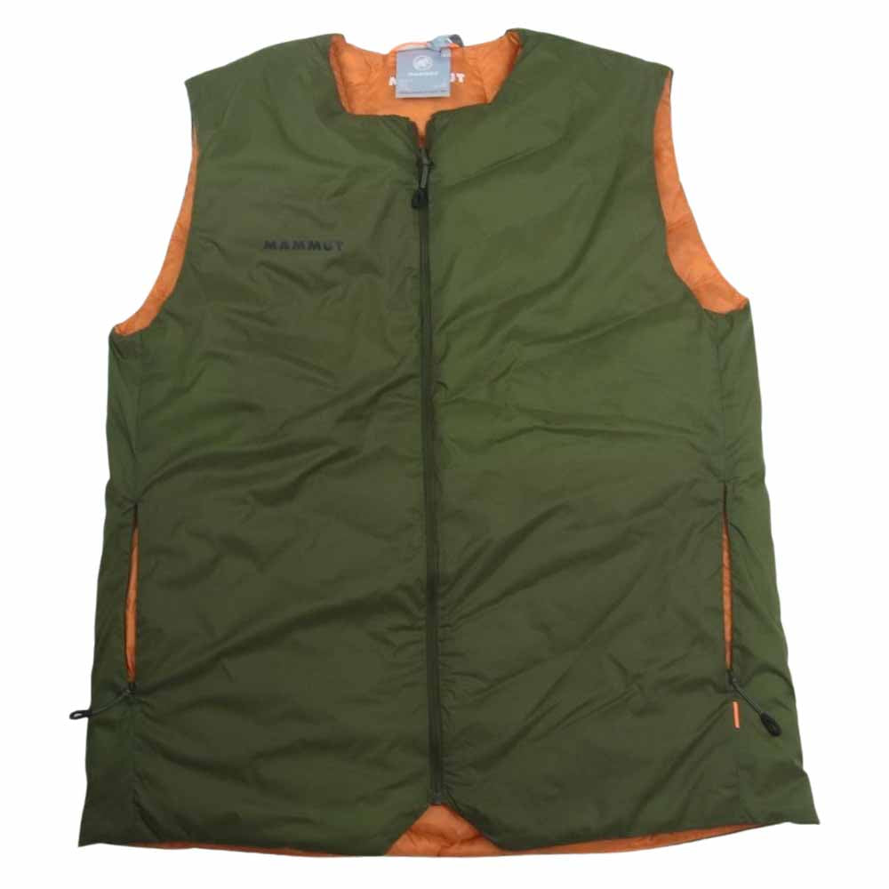 Mammut マムート 1013-02251 SEON IN VEST セオンイン ベスト リバーシブル ジップアップベスト オレンジ系 カーキ系 XL【中古】