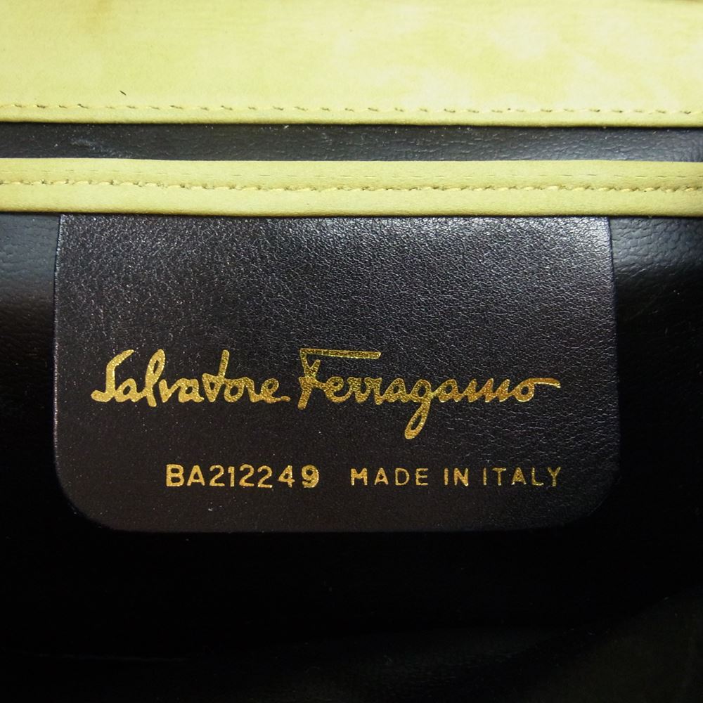 Salvatore Ferragamo サルヴァトーレフェラガモ BA212249 フリンジ ポシェット ショルダー バッグ  イエロー系【中古】