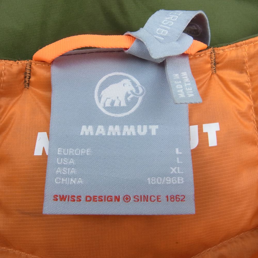 Mammut マムート 1013-02251 SEON IN VEST セオンイン ベスト リバーシブル ジップアップベスト オレンジ系 カーキ系 XL【中古】