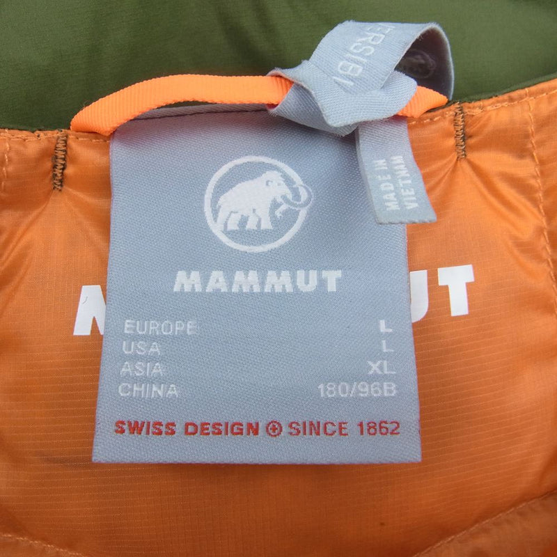 Mammut マムート 1013-02251 SEON IN VEST セオンイン ベスト リバーシブル ジップアップベスト オレンジ系 カーキ系 XL【中古】