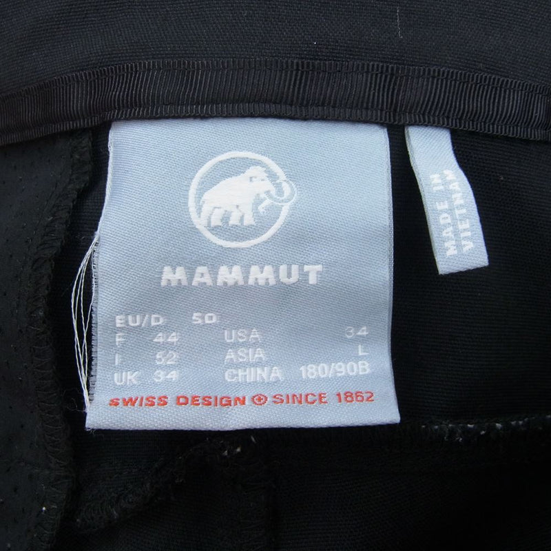 Mammut マムート 1021-00760 Archive SO Pants レギュラーフィットパターン フルレングス パンツ ブラック系 L【中古】
