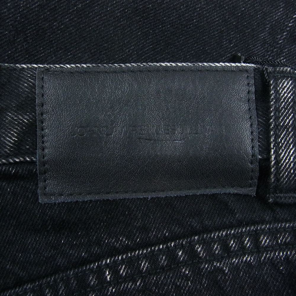 JOHN LAWRENCE SULLIVAN ジョンローレンスサリバン 2A008-0322-36 WASHED DENIM SWITCHED PANTS ウォッシュド デニム スウィッチド パンツ ブラック系 46【美品】【中古】