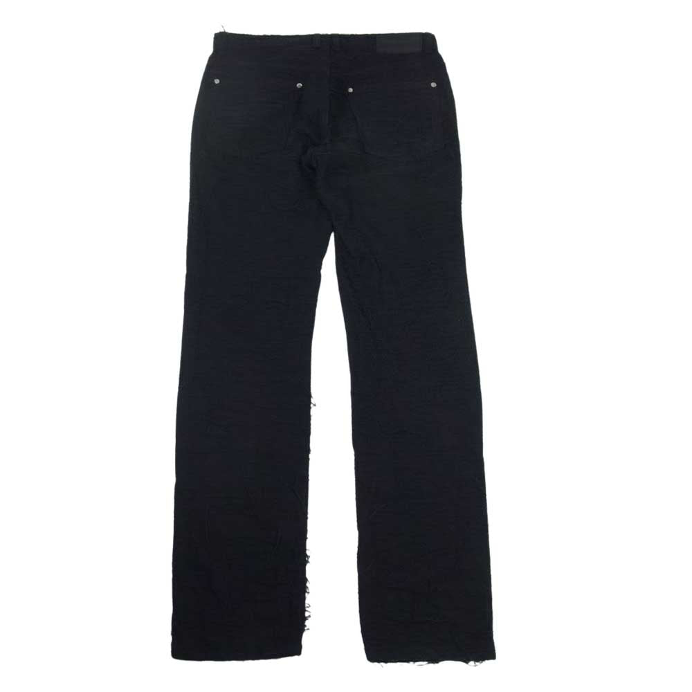 JOHN LAWRENCE SULLIVAN ジョンローレンスサリバン 2B019-0322-18 Crash Denim 5POCKET Pants クラッシュ デニム パンツ ブラック系 46【中古】