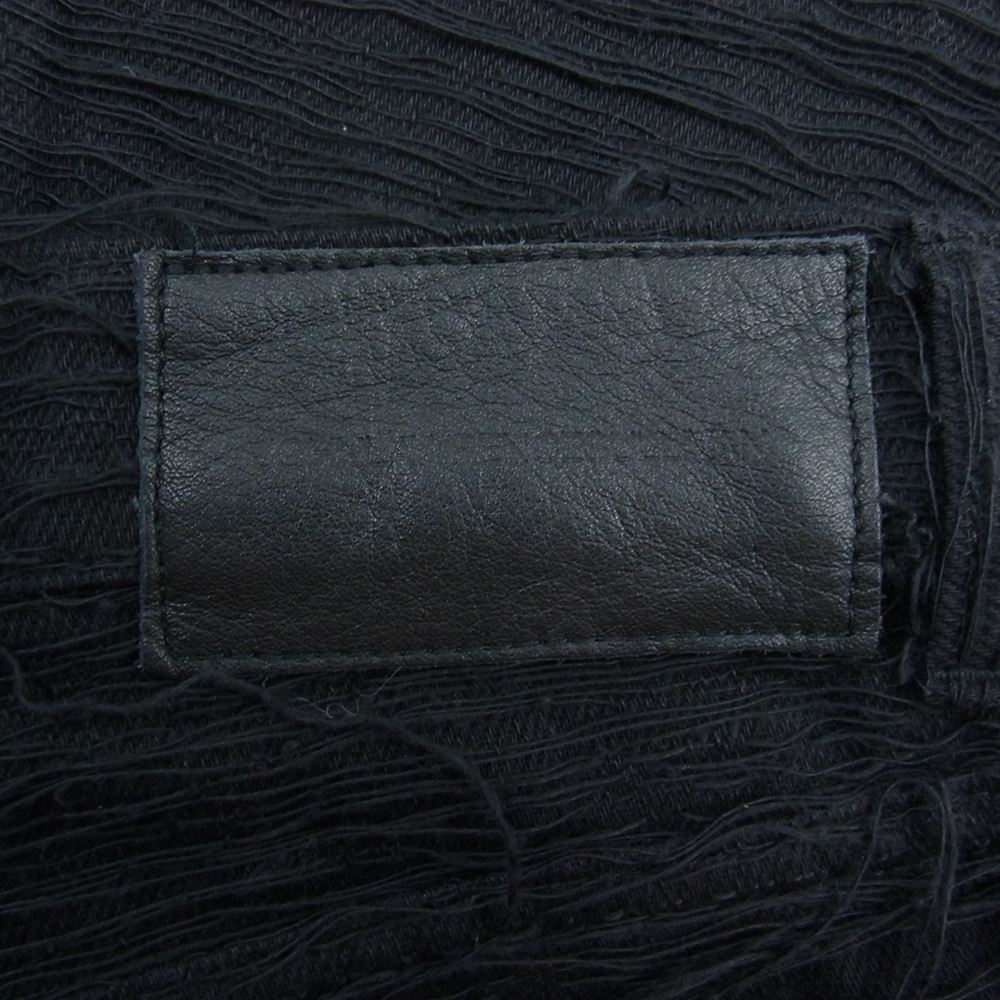 JOHN LAWRENCE SULLIVAN ジョンローレンスサリバン 2B019-0322-18 Crash Denim 5POCKET Pants クラッシュ デニム パンツ ブラック系 46【中古】