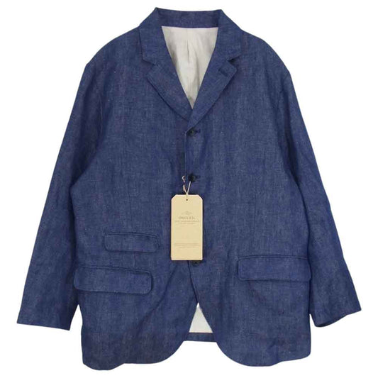 ORGUEIL オルゲイユ OR-4226B Indigo Linen Jacket インディゴブルー系 40【中古】