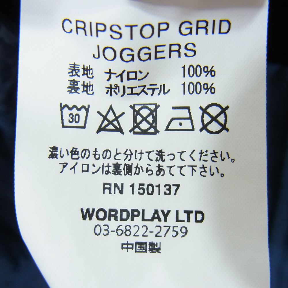 パレス 22SS CRIPSTOP GRID JOGGRRS NAVY クリップストップ ジョガー パンツ ネイビー系 S【美品】【中古】