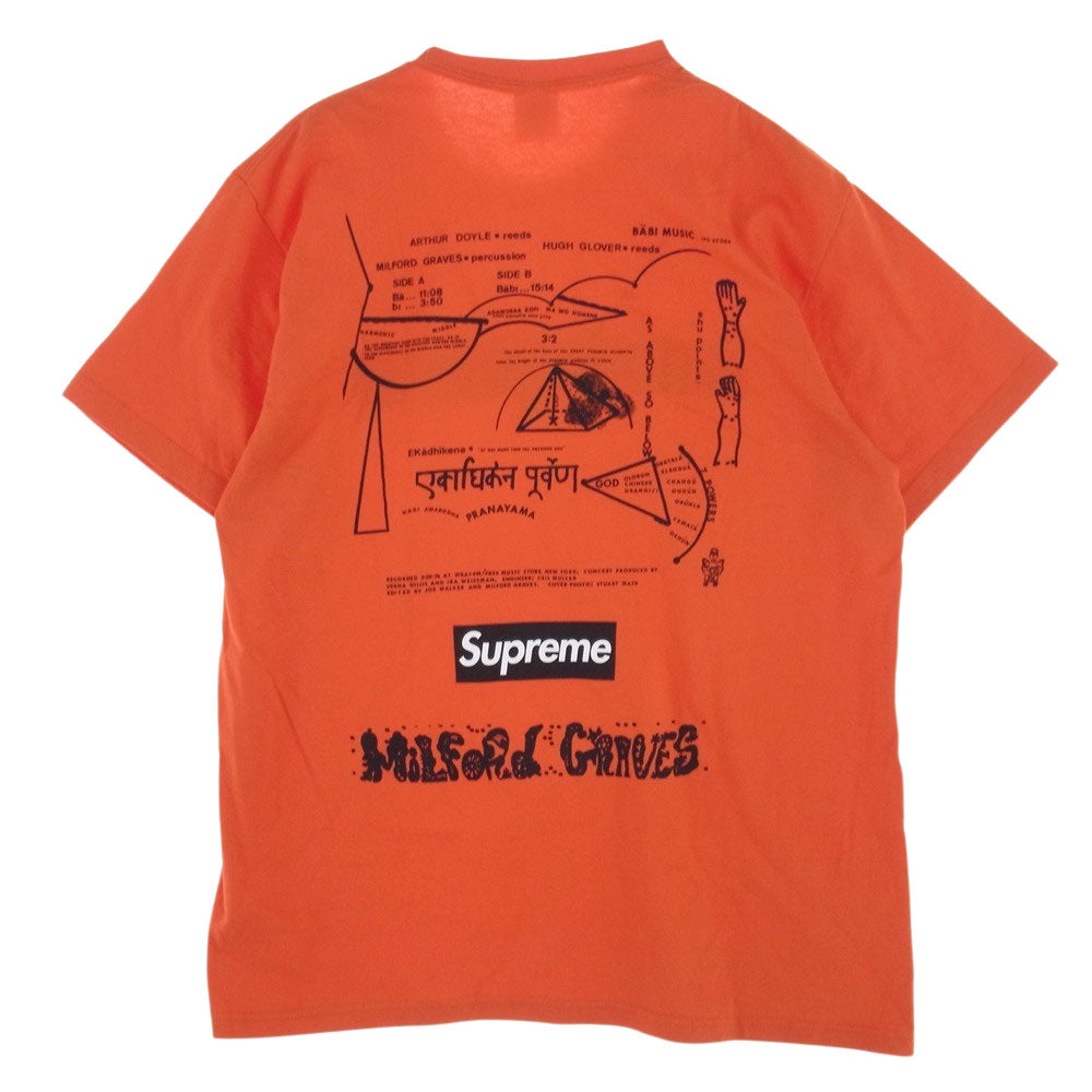 Supreme シュプリーム 22AW Milford Graves Tee ミルフォード グレイブス 半袖 Tシャツ オレンジ系 M【中古】
