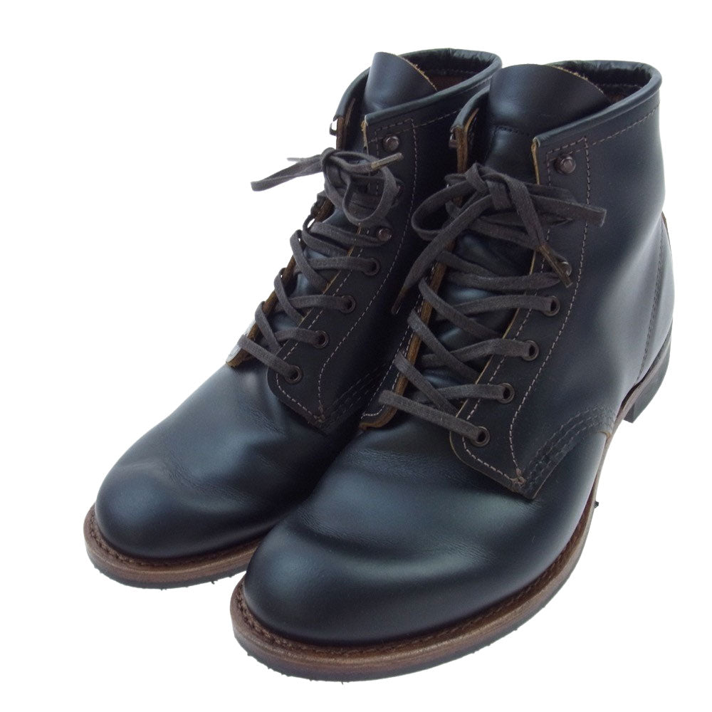 RED WING レッドウィング 9060 茶芯 BECKMAN FLATBOX ベックマン フラットボックス ブラック クロンダイク ワーク ブーツ ブラック系 27cm【中古】