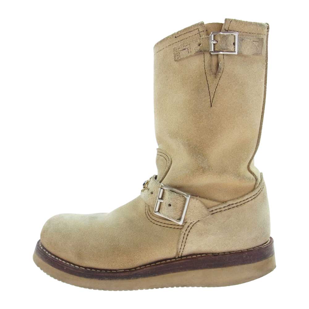 RED WING レッドウィング 8268 スタッズ ソール カスタム スエード エンジニア ブーツ  ベージュ系 US8.5【中古】