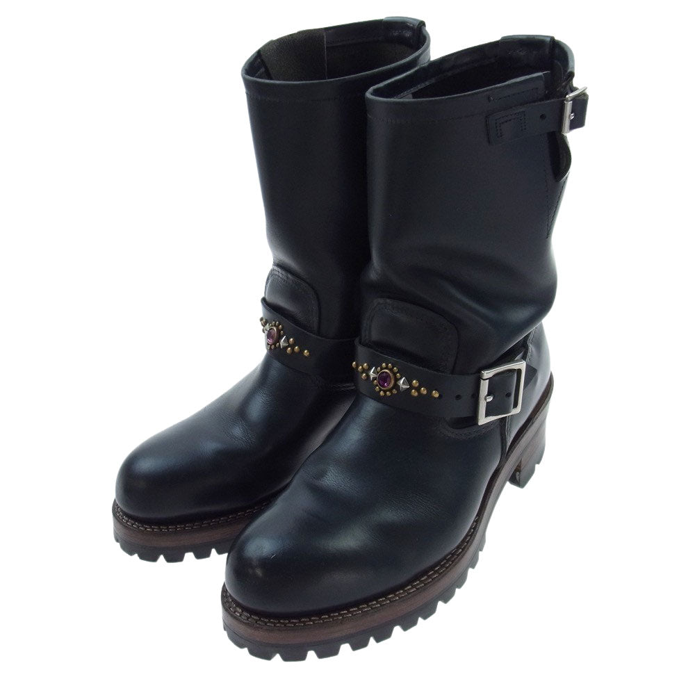 RED WING レッドウィング 2268 スタッズ ソール カスタム エンジニア ブーツ  ブラック系 27.0cm【中古】