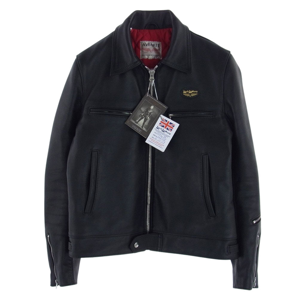 Lewis Leathers ルイスレザー 551T DOMINATOR ドミネーター シングル ライダース Genuine leather 本革 ブラック系 38【美品】【中古】