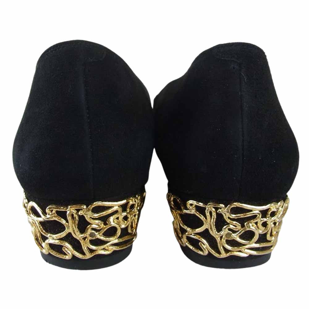 YVES SAINT LAURENT イヴサンローラン スエード パンプス  ブラック系 36.5【中古】