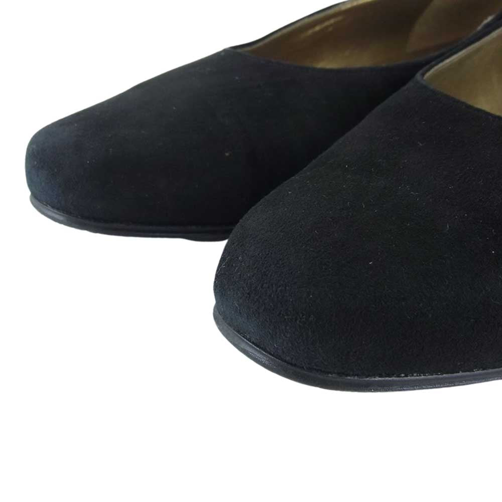 YVES SAINT LAURENT イヴサンローラン スエード パンプス  ブラック系 36.5【中古】