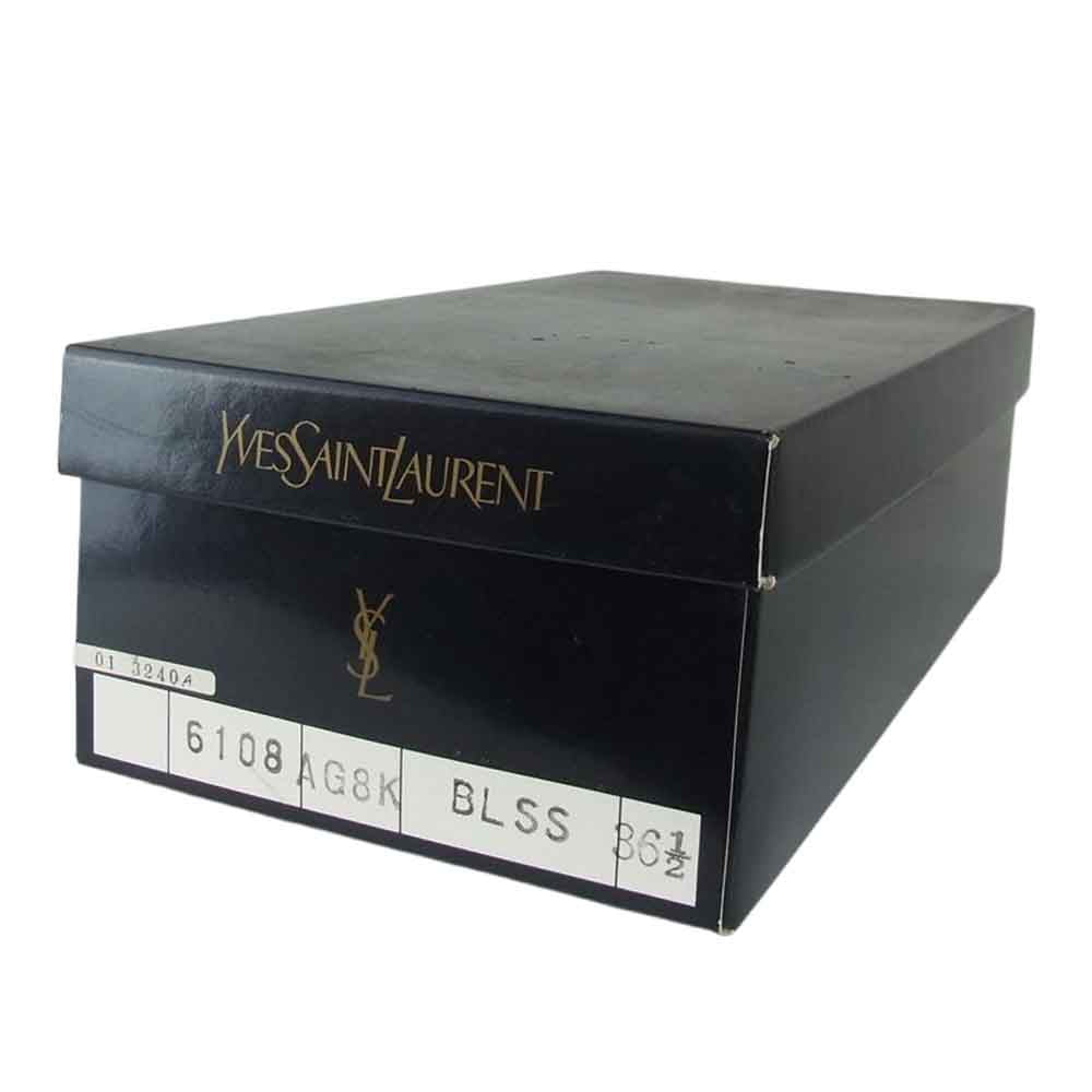 YVES SAINT LAURENT イヴサンローラン スエード パンプス  ブラック系 36.5【中古】