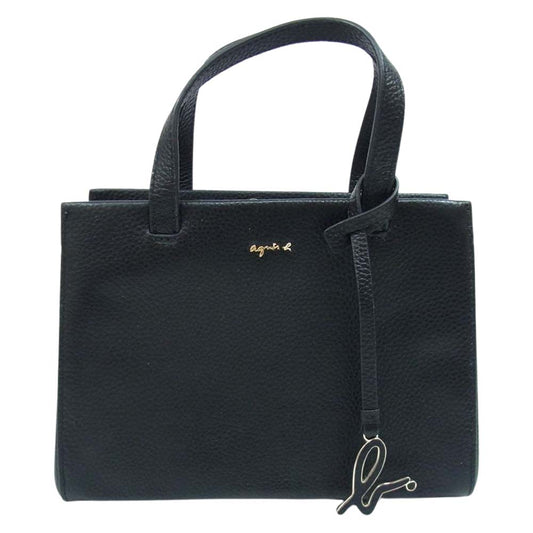agnes b. アニエスベー O667VLW8001 sophie 2way ミニ トート バッグ ショルダー ストラップ 付  ブラック系【美品】【中古】