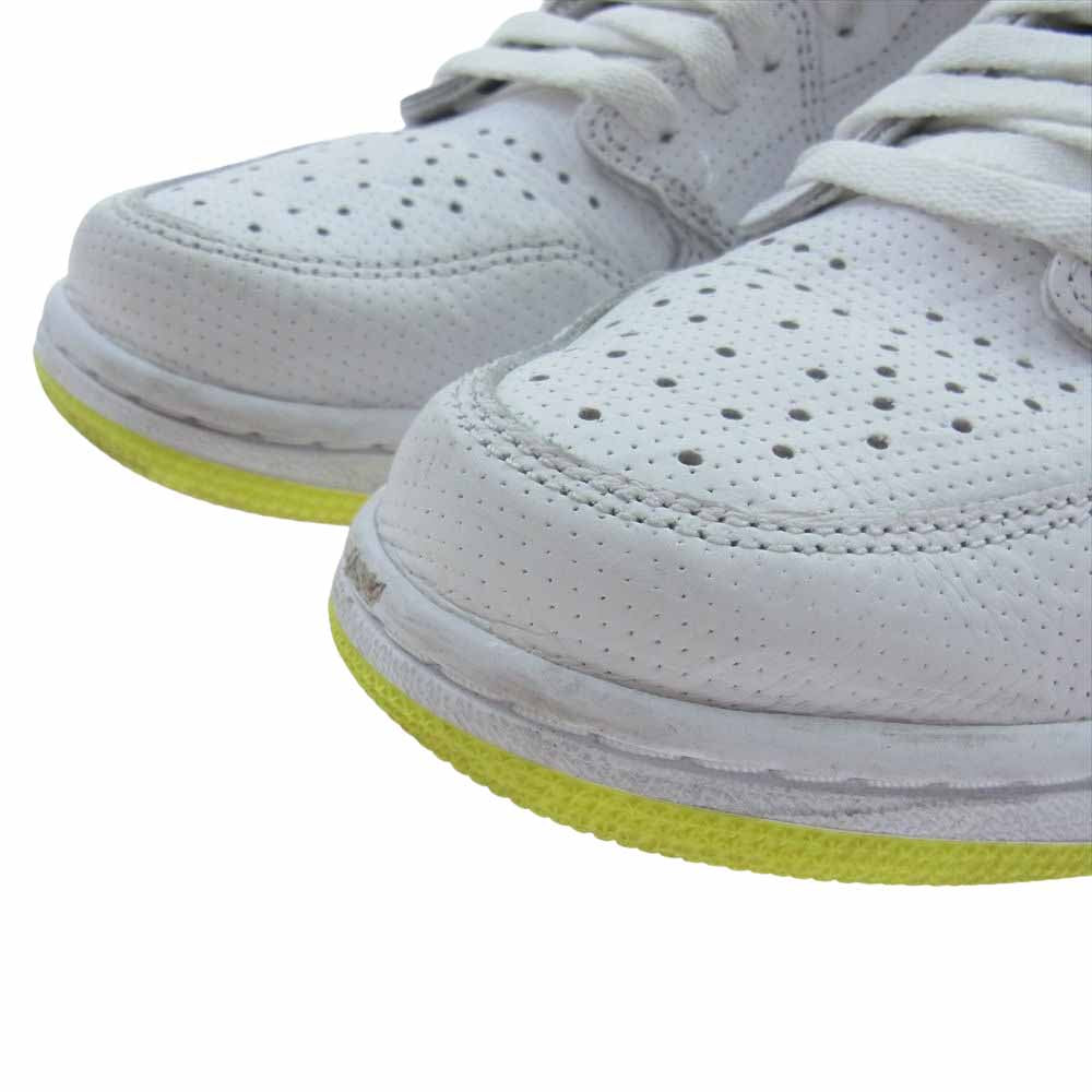 NIKE AIR JORDAN ナイキ ジョーダン 555088-170 RETRO HIGH OG FIRST CLASS FLIGHT レトロ ハイ OG ファーストクラス ハイカットスニーカー  ホワイト系 イエロー系 26.5cm【中古】