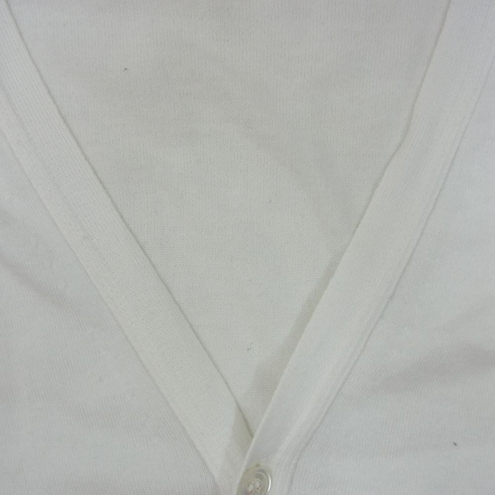 JOHN SMEDLEY ジョンスメドレー シーアイランドコットン 30G Vネック ニット カーディガン ホワイト系 M【中古】
