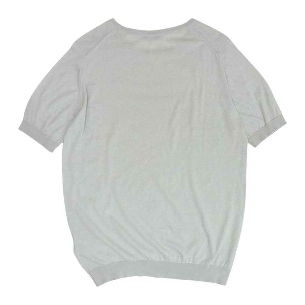JOHN SMEDLEY ジョンスメドレー シーアイランドコットン 30G クルーネック 半袖 ニット  グレー系 M【中古】