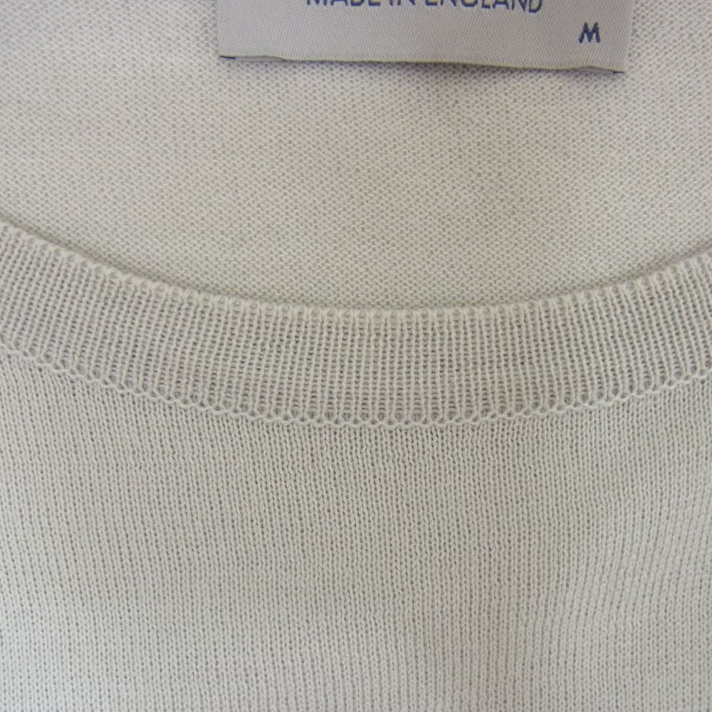 JOHN SMEDLEY ジョンスメドレー シーアイランドコットン 30G クルーネック 半袖 ニット  グレー系 M【中古】