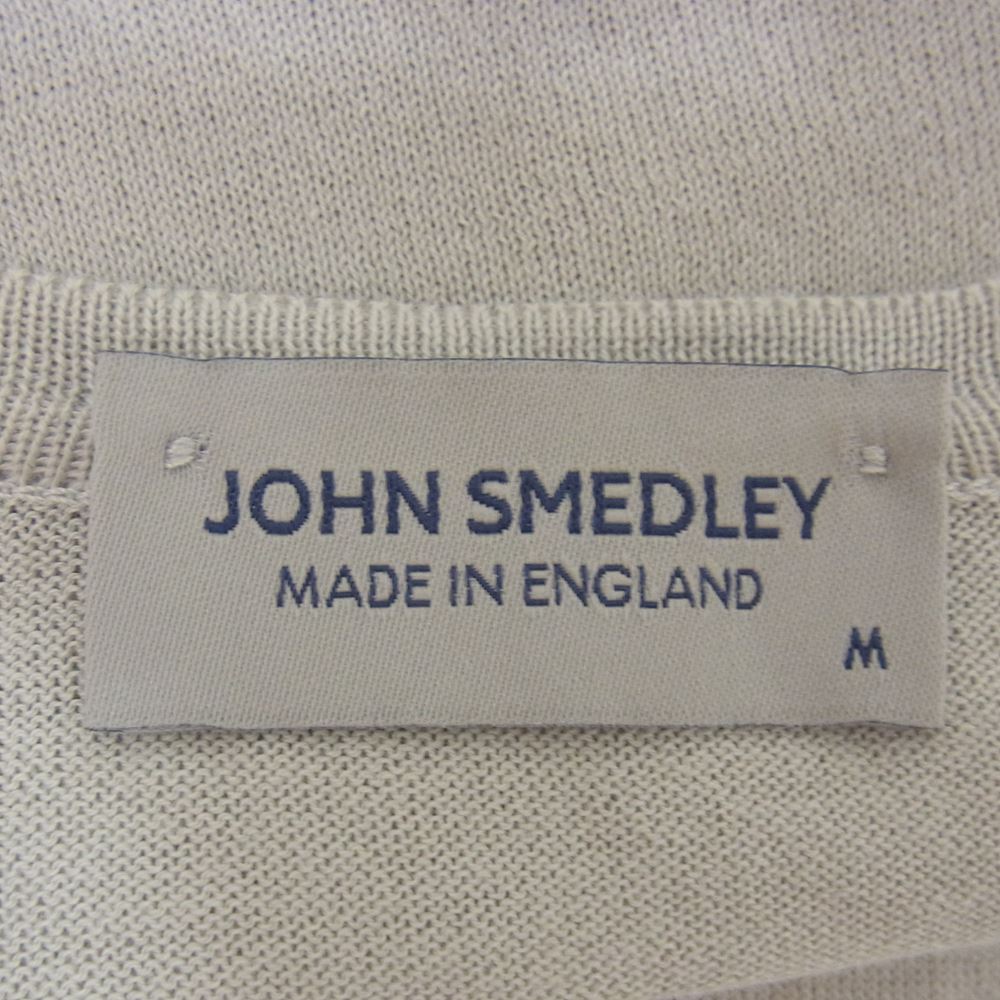 JOHN SMEDLEY ジョンスメドレー シーアイランドコットン 30G クルーネック 半袖 ニット  グレー系 M【中古】
